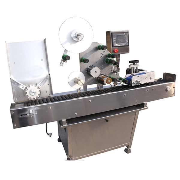 Kis kerek palackos üveg matrica címkéző gép lemezjátszóval