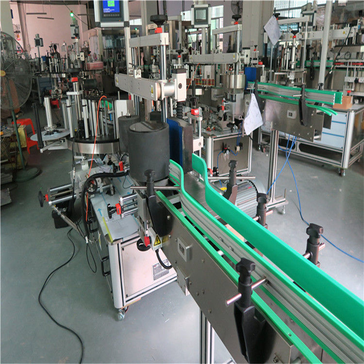 Kína kétoldalas öntapadó matrica palack címkéző gép 190 mm-es magasságú max. Szállító