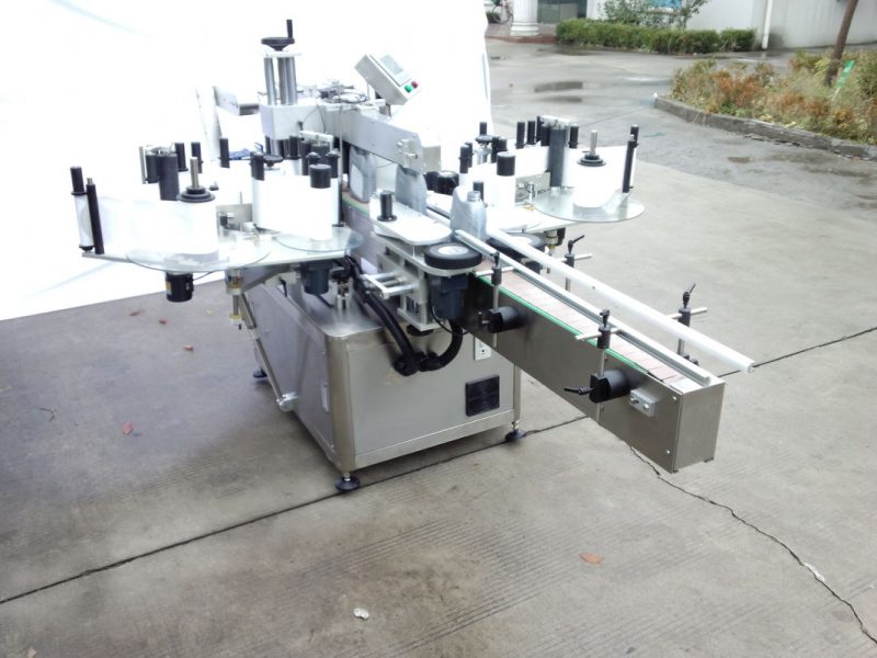 Kína ovális táskák és palackok címke matrica applikátor, öntapadó címke nyomdagép hosszú szállítószalag szállítóval