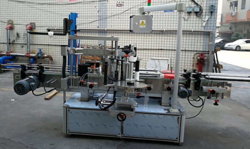 Kína kétoldalas matrica elliptikus ovális palack automatikus címkéző gép 1200W szállító