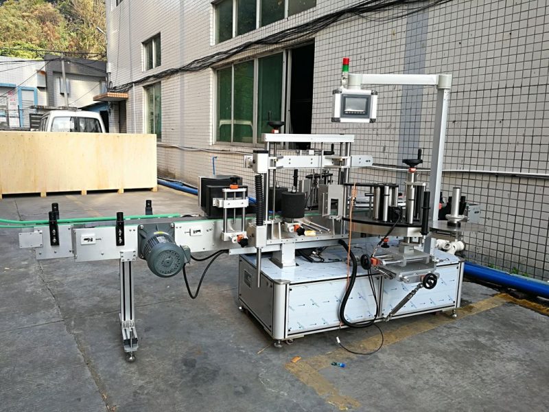 Kína első és hátsó címke matrica gép ovális és téglalap alakú palack szállítóhoz